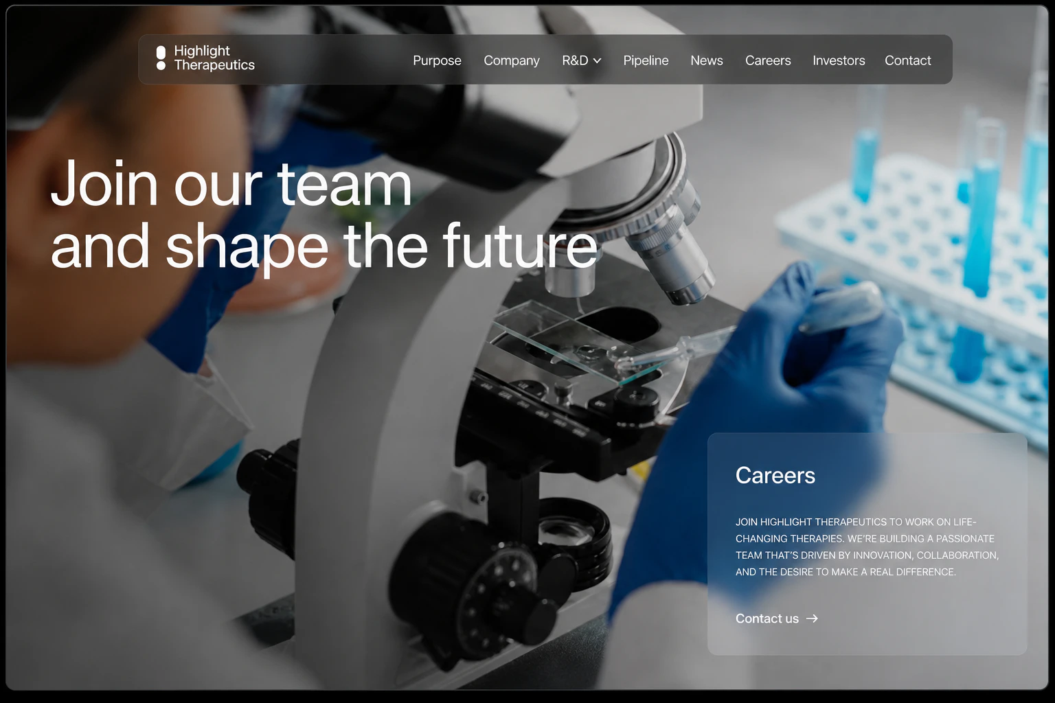 Healthcare website preview on a desktop monitor